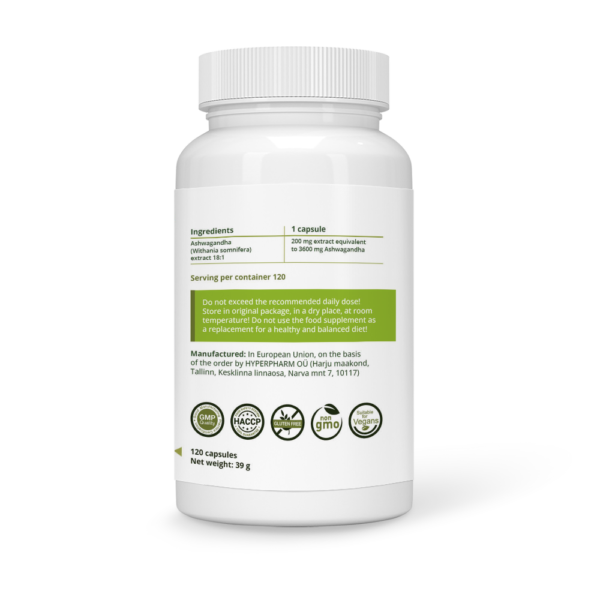 Ashwagandha 3600 mg Vegan Capsules