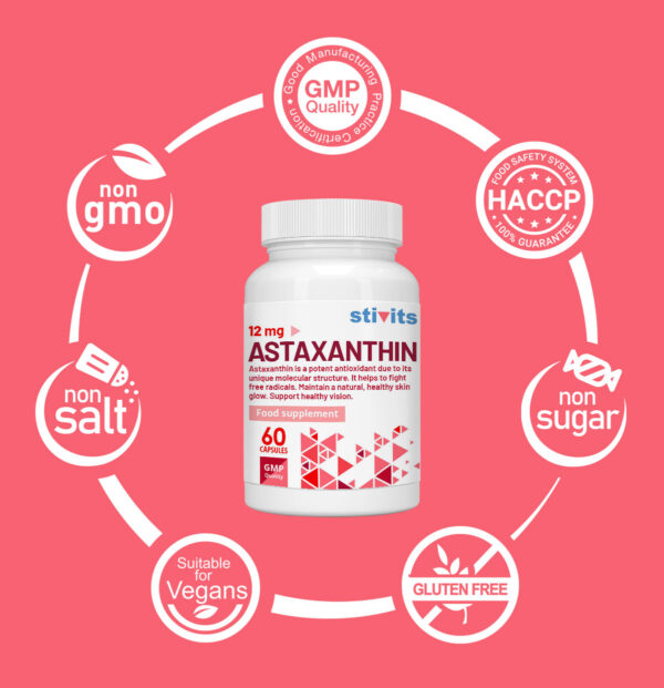 Astaxanthin 12mg Vegan Capsules