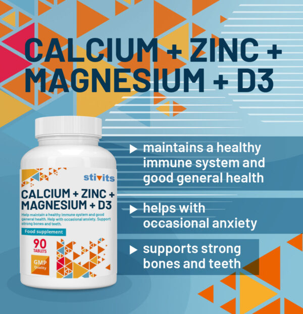 Calcium+Magnesium+Zinc+D3 Vegan Tablets