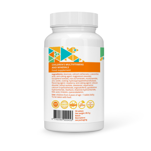 Children’s Multivits and Minerals Complex Vegan Tablets