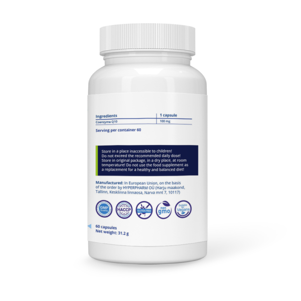 Coenzyme Q10 100 mg Vegan Capsules