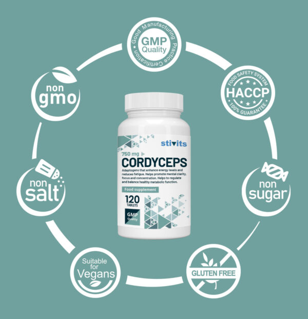 Cordyceps 750 mg Vegan Tablets
