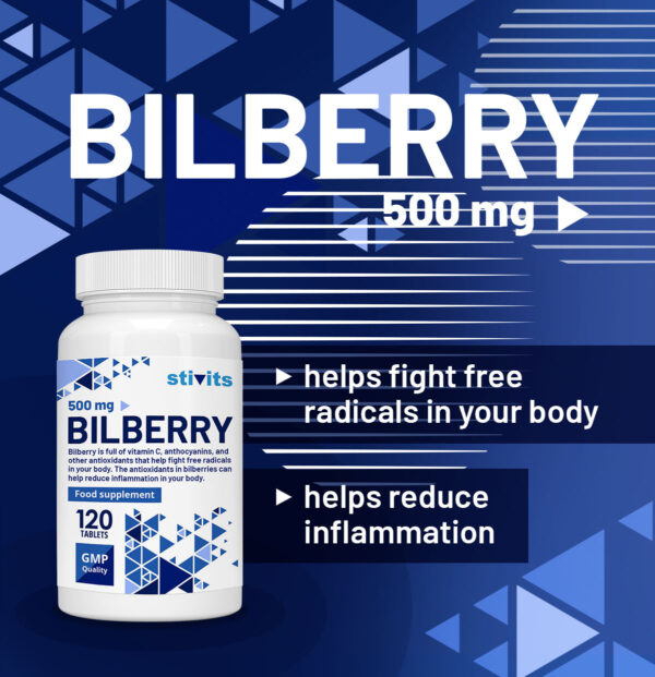 Bilberry Extract 500 mg Vegan Tablets