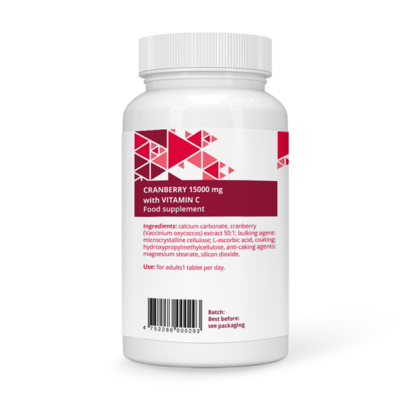 Cranberry 15000 mg + Vitamin C Vegan Tablets