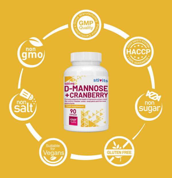 D-Mannose 400 mg + Cranberry Vegan Capsules