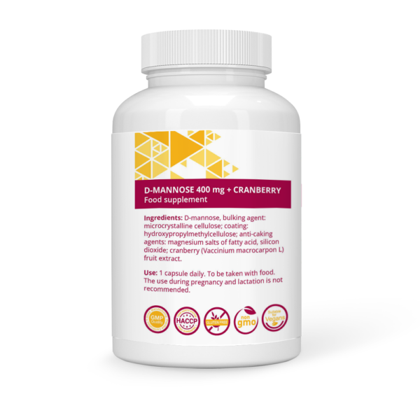 D-Mannose 400 mg + Cranberry Vegan Capsules