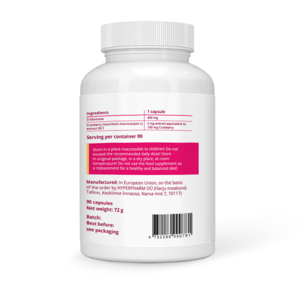 D-Mannose 400 mg + Cranberry Vegan Capsules