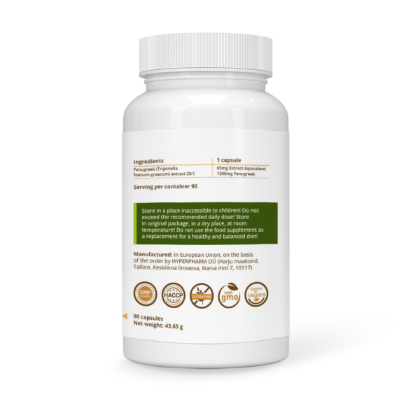 Fenugreek 1300 mg Vegan Capsules