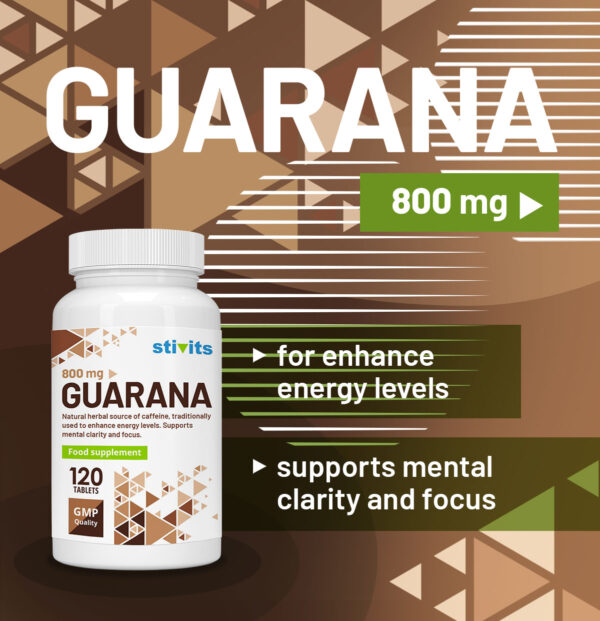 Guarana 800 mg Vegan Tablets With Caffeine