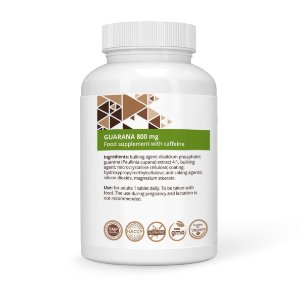 Guarana 800 mg Vegan Tablets With Caffeine