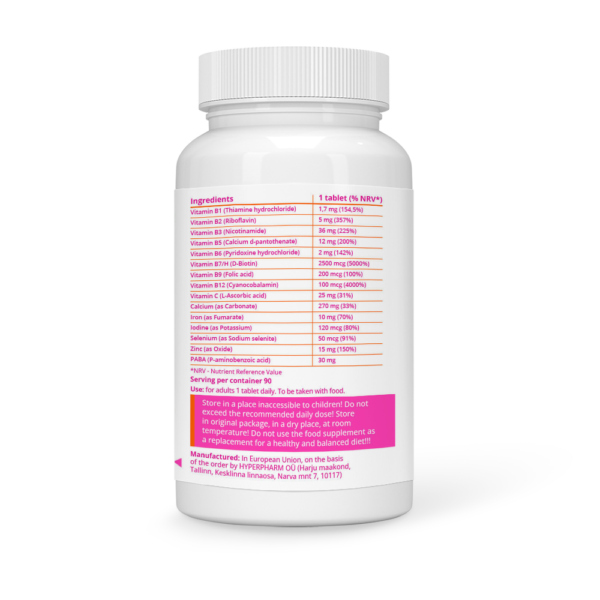 Hair Formula With Biotin 2500 mcg Vegan Tablets