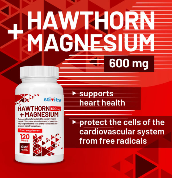 Hawthorn 600 mg+Magnesium Vegan Tablets