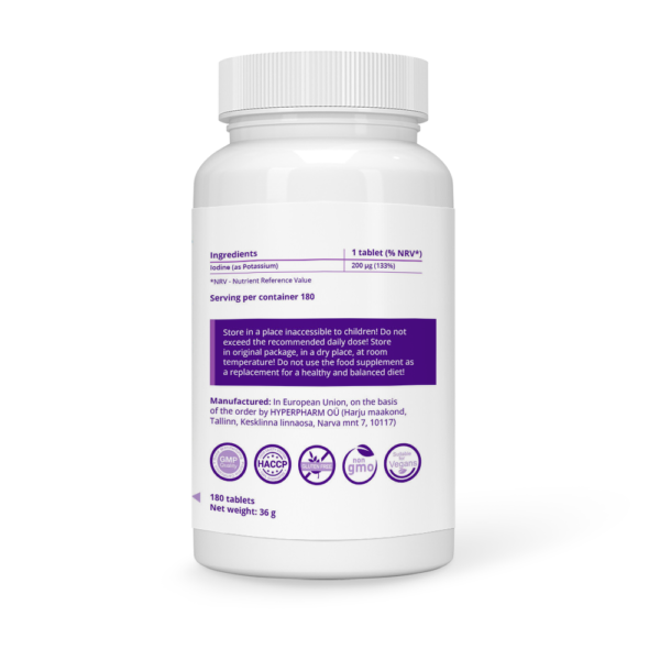Iodine 200 mcg Vegan Tablets