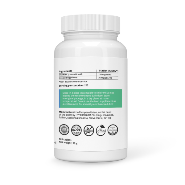 Iron 36 mg Vegan Tablets