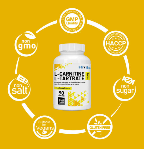 L-Carnitine Tartrate 1000 mg Vegan Capsules