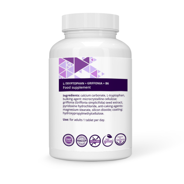 L-Tryptophan + Griffonia + Vitamin B6 Vegan Tablets