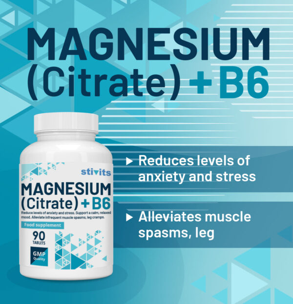 Magnesium (Citrate) 400 mg + B6 Vegan Tablets