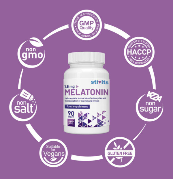 Melatonin 1,8 mg Vegan Tablets