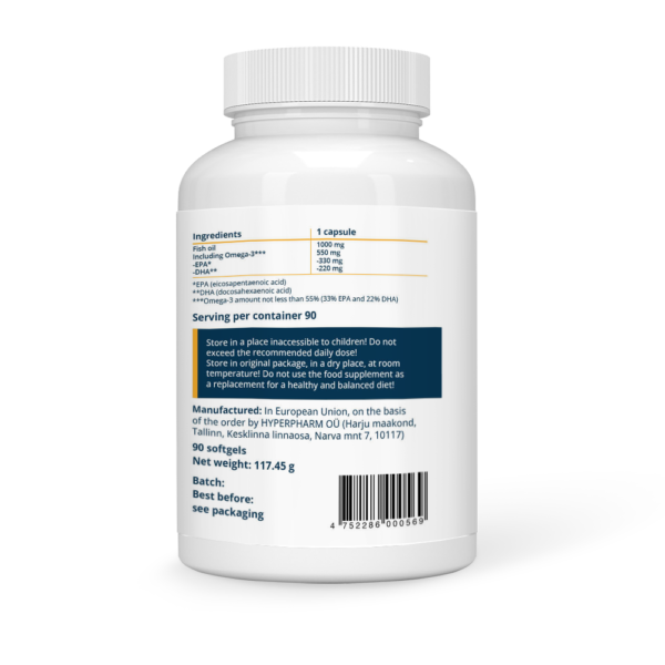 Double Strength Omega-3 Fish Oil 1000 mg 330 EPA & 220 DHA