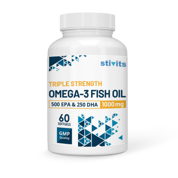 Triple Strength Omega-3 Fish Oil 1000 mg 500 EPA & 250 DHA