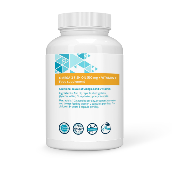Omega-3 Fish Oil 500 mg + Vitamin E