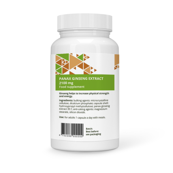 Panax Ginseng Extract 2100mg Vegan Capsules