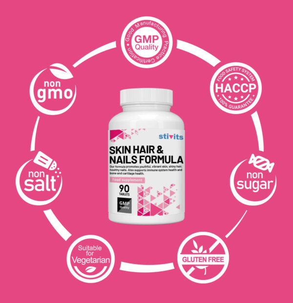 Skin, Hair & Nails Formula Vegan Tablets