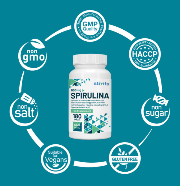 Spirulina 3000 mg Vegan Tablets