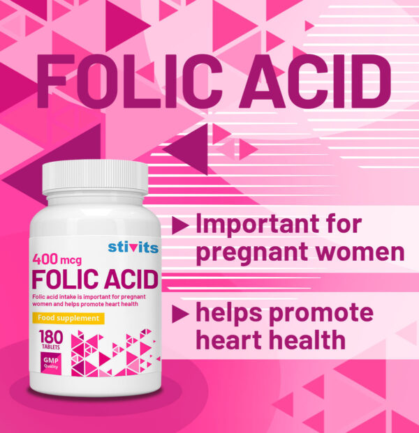 Folic Acid 400 mcg Vegan Tablets