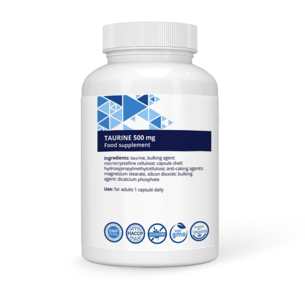 Taurine 500 mg Vegan Capsules