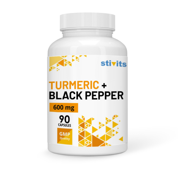 Turmeric 600 mg+Black Pepper Vegan Capsules