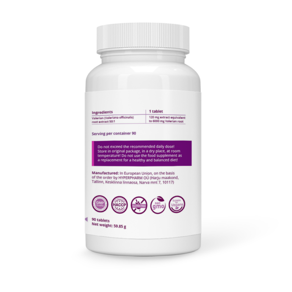 Valerian root 6000 mg Vegan Tablets