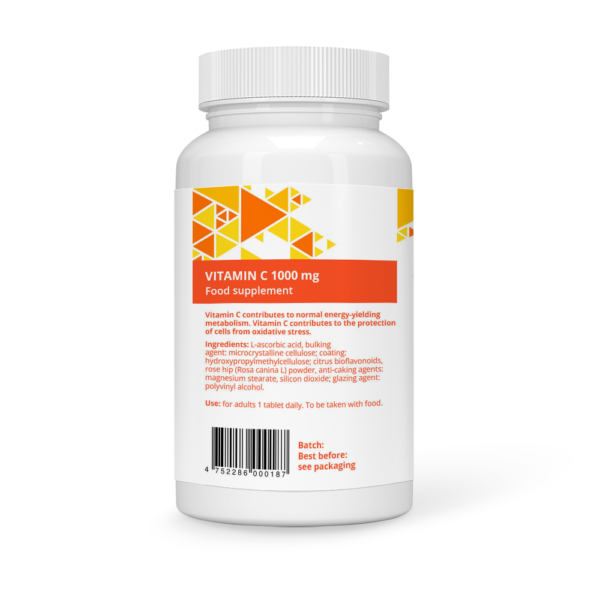Vitamin C 1000 mg+Citrus Bioflavonoids+Rosehip Vegan Tablets
