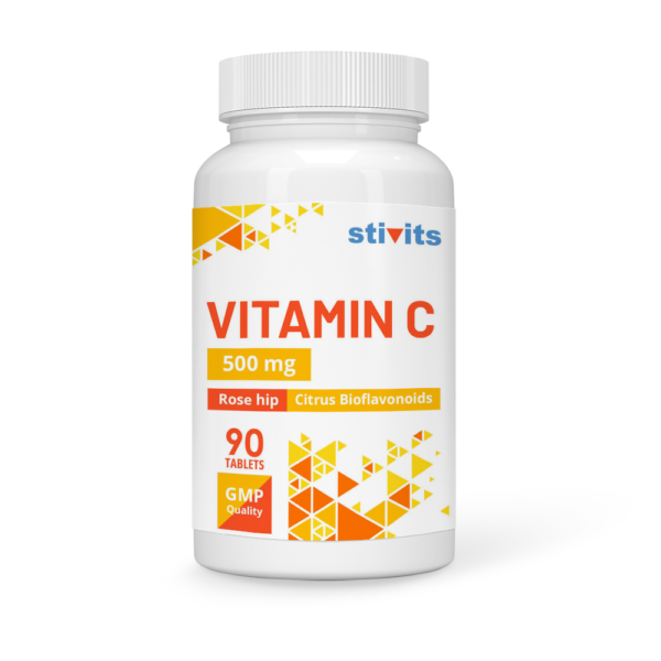 Vitamin C 500 mg + Citrus Bioflavonoids + Rosehip Vegan Tablets