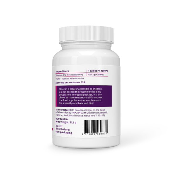 Vitamin B12 1000 mcg Vegan Tablets