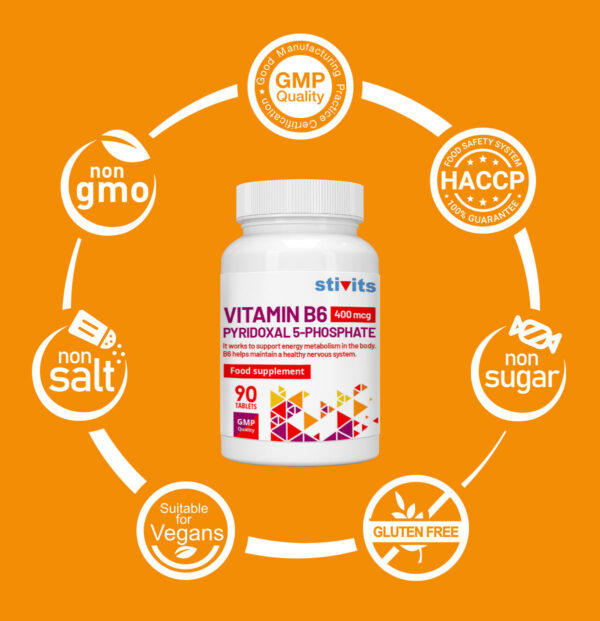 Vitamin B6 Pyridoxal 5-Phosphate Vegan Tablets