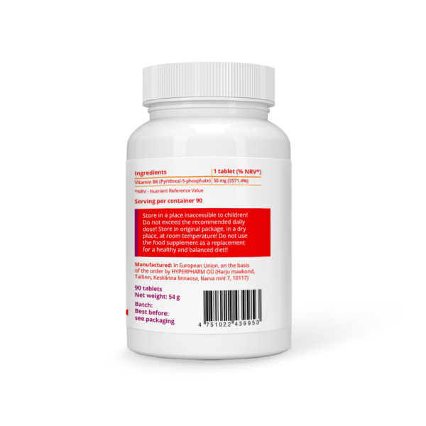 Vitamin B6 Pyridoxal 5-Phosphate Vegan Tablets