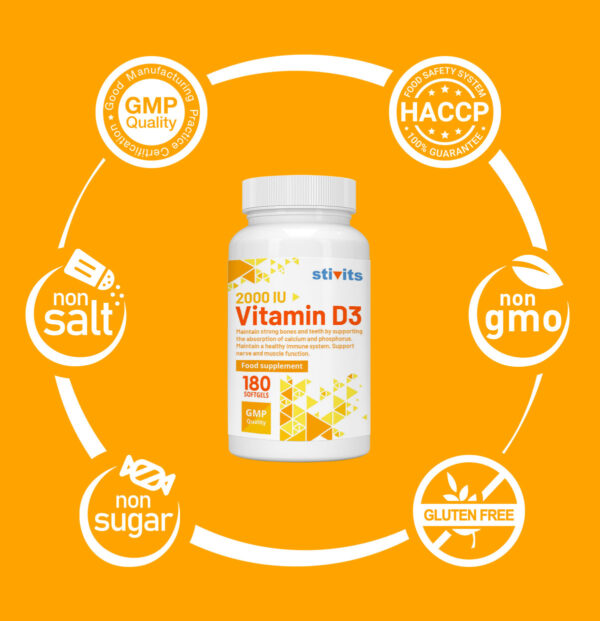Vitamin D3 2000 IU Safflower Oil