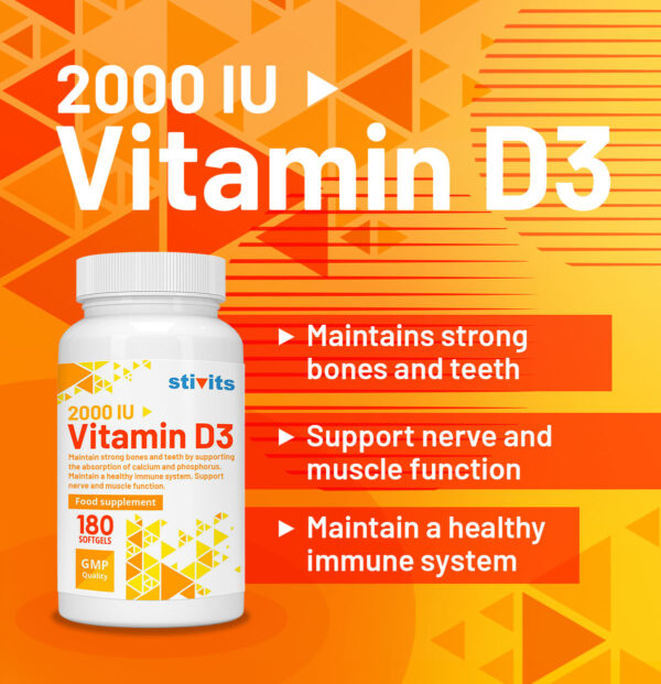 Vitamin D3 2000 IU Safflower Oil