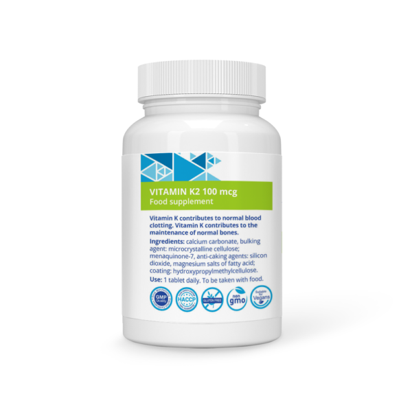 Vitamin K2 100 mcg Vegan Tablets