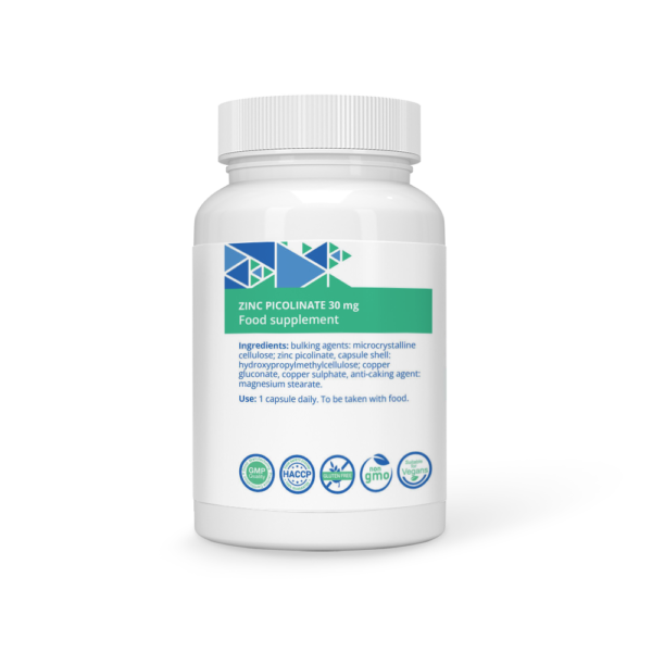Zinc 30 mg as Picolinate + Cooper Vegan Capsules
