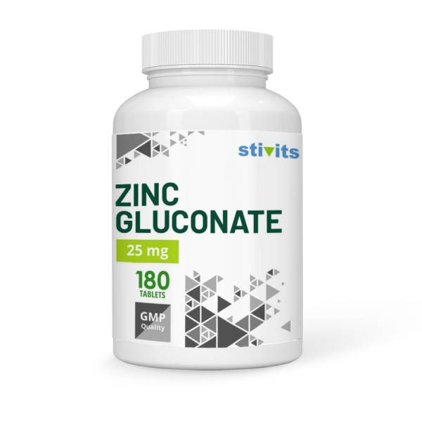 Zinc 25 mg as Gluconate Vegan Tablets